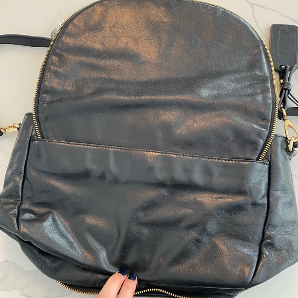 Badgley mischka cross body leather black satchel - Picture 6 of 16